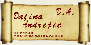 Dafina Andrejić vizit kartica